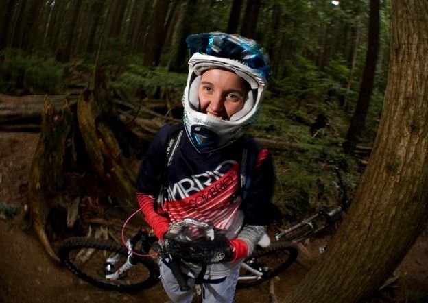 Judging by the smile on Cycling BC rider Tara Mowat’s face, Digger nailed the flow on Ladies Only - Photo Mark Wood